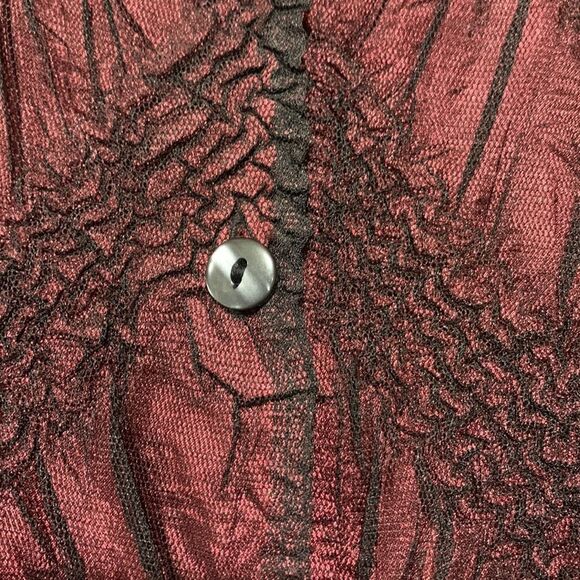 🟢3 for $20 PLEATS Collections button front top long sleeve peplum style sz S - Picture 7 of 12